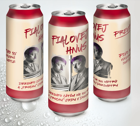 Fialovej hnus - pivo PREVÍT 10°, pasterizované, 500ml, SBĚRATELSKÝ PŘEDMĚT